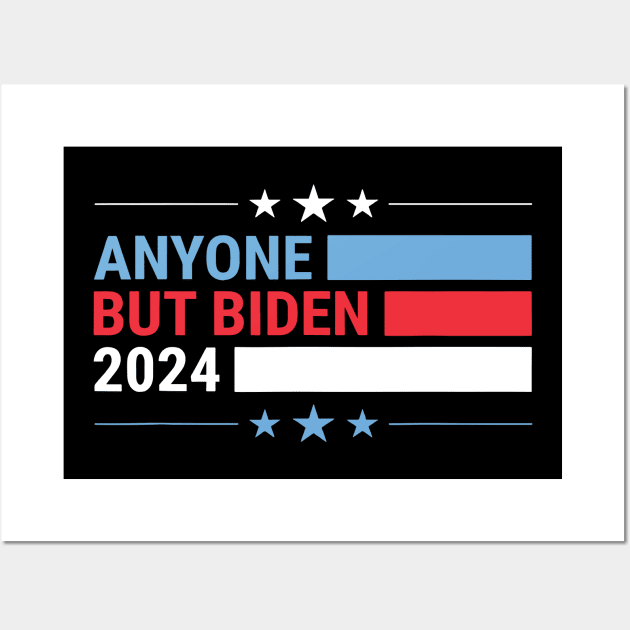 Anybody But Biden President 2024 Funny Presidential Election Wall Art by LEGO